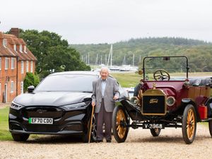Supporting image for story: 101-year-old gets behind the wheel of electric Ford – 90 years after first driving a Model T