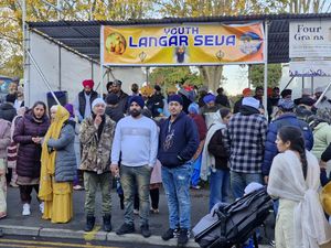 Different food station were seen across the parade route, all provided for free