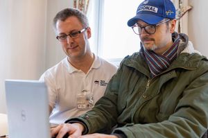 Andy Craddock (left) at a recent course 