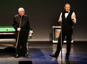 Supporting image for story: A night of laughs as Davis and Taylor relive the Black Ball final