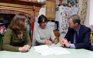 Tim Farron MP, Chair of the House of Commons Upland Farmers Committee, visited Beamond's Family dairy farm. From left Charlotte Barnes, parliamentary candidate for the Ludlow constituency, Tim Farron MP, Tony and Jayne Graham.