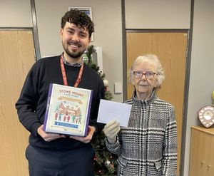 Rae delivered selection boxes to Scotch Orchard PTA