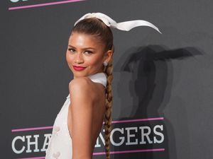 Supporting image for story: Zendaya shines in white sequin gown with tennis motif at Challengers UK premiere