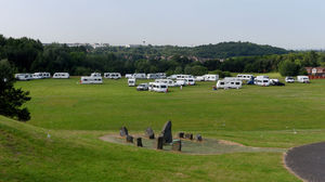 The caravans on the land today