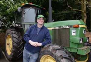 Doug Davidson pictured at the end of the Shropshire tractor run from Bridgnorth to Pattingham
