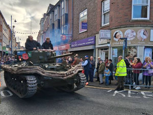 Supporting image for story: Watch: Poppy-wearing crowds flock to Stourbridge for military vehicle parade ahead of Armistice Sunday