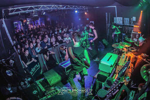 High note - the band in action. Picture by: Matt Bromage