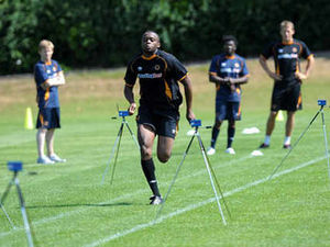 Supporting image for story: Wolves' players hit the training beat
