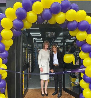L to R Mrs Anna Turner and Julie Kaur, Jules Convenience at the opening