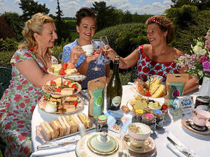 Supporting image for story: Garden tea party has a 1940s feel