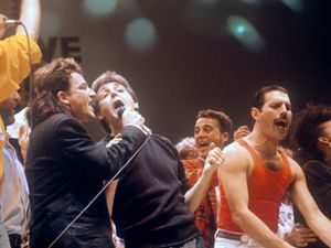 Supporting image for story: Music fans recall watching Live Aid concert at Wembley Stadium 40 years on