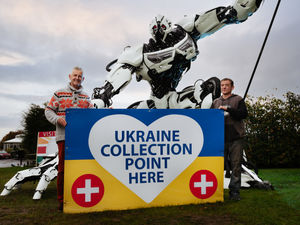 Supporting image for story: Robot sculpture aims to transform Ironwork Centre's Ukraine appeal
