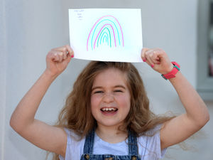 Supporting image for story: Eight-year-old girl draws rainbows for Staffordshire villagers