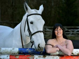 Supporting image for story: New Lady Godiva limbers up for charity Ludlow ride