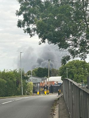 The smoke could be seen across Willenhall. Photo: Callie Thomas