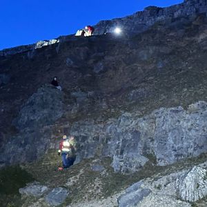 The team rescued the stranded teen from Trevor Rocks. Picture: North East Wales Search and Rescue