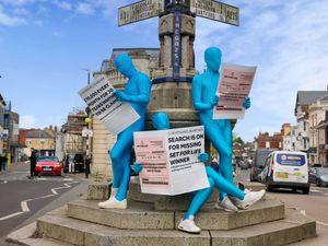 The National Lottery Set For Life Blue Men search for the missing winner in Sevenoaks, Kent