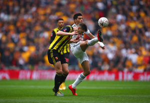 Craig Cathcart of Watford and Raul Jimenez of Wolverhampton Wanderers. (AMA)