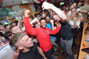 England fans at Bar Sport in Cannock
