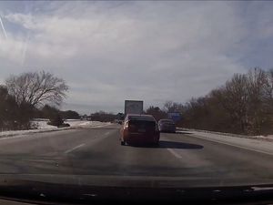 Supporting image for story: Toyota Prius swerving across three lanes of traffic gets a nasty surprise