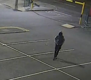 Rhiannon's assailent could be seen stalking her from a distance