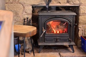 The fire is hot and helps keep the pub warm and welcoming