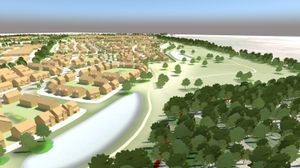 An artist's impression of Tasley Garden Village