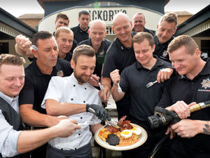 Supporting image for story: Hickory's Smokehouse welcomes back fire crews as it rises from the ashes of devastating blaze