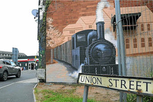 The mural is a striking sight on Union Street in?Welshpool