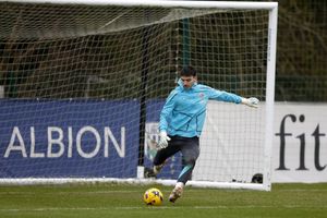 Max O'Leary during his first day at Albion. (Photo by Adam Fradgley/West Bromwich Albion FC via Getty Images)
