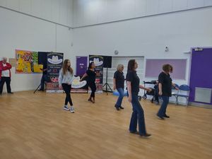 Lawley Village Line Dance Club at a community event