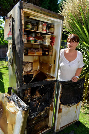 The food in the fridge remained remarkably intact