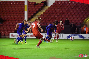 Walsall vs Harrogate match action (pic Owen Russell)