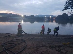 Supporting image for story: Firefighters from Staffordshire and West Midlands offer help with Whaley Bridge dam