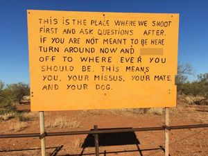 Supporting image for story: This is just about the most unwelcoming sign you’ll ever see