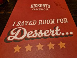 Even the restaurant asks you to make sure you save room for dessert