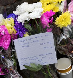 DUDLEY COPYRIGHT NATIONAL WORLD TIM THURSFIELD -07/08/25Tributes at the scene of the tragic car accident, which killed three people on the junction of Clarence Street and Highgate Street, Upper Gornal.