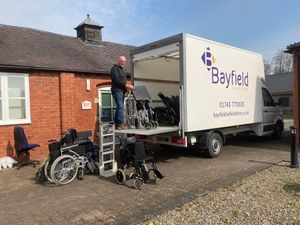 Supporting image for story: Home care firm donates mobility equipment to countries in need