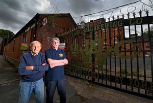 CAMRA's Keith Watkins and Bob Newton from Friends of Highgate Brewery.