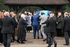 Mourners have gathered for the funeral of Birmingham youngster Leo Ross. 