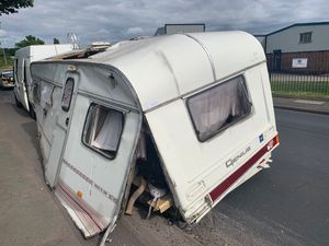 Supporting image for story: Caravan filled with rubbish dumped in Wednesfield