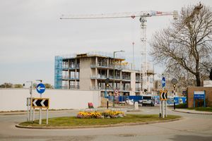 The progress on the scheme can be seen from Mytton Oak Road.