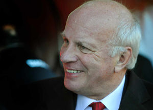 Greg Dyke during his visit to the club.