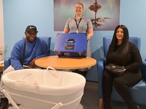 Supporting image for story: Grieving couple donate cuddle cot to hospital in memory of their baby son to mark second anniversary of his death 