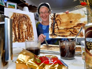 Supporting image for story: Coffee artist is full of beans in advance of Shropshire exhibition