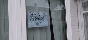 The sign tells people on the street what not to do. Photo: Ashley Preece