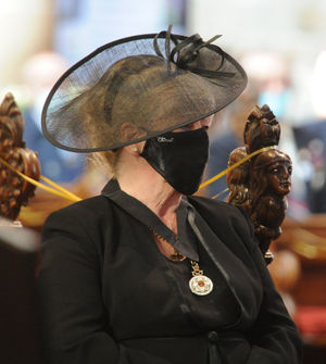 All those in attendance were subject to social distancing guidelines, including wearing face masks