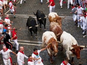 Supporting image for story: Pamplona holds opening bull run during Spain’s San Fermin festival