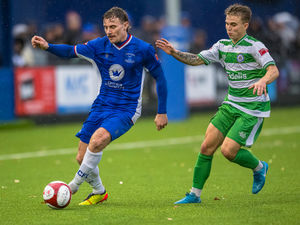 Jordan Evans in action for Chasetown (Pic Jim Wall)