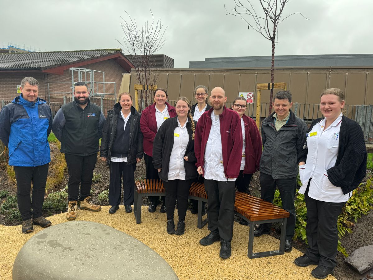 Shrewsbury hospital completes work on calming new garden for patients and staff